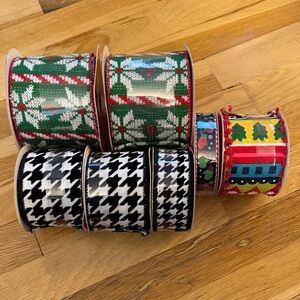 NWT Bundle of 7 - Celebrate It Christmas Ribbons Varied Sizes